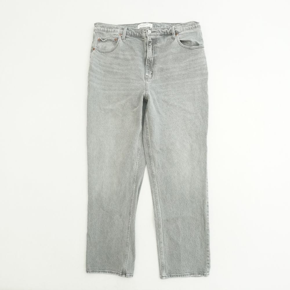 Abercrombie & Fitch The 90s Straight Ultra High Rise Gray Jeans Womens 33/16R